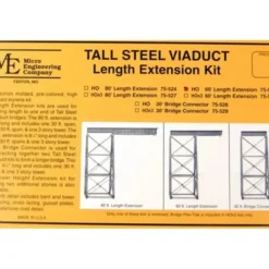 Micro Engineering 75-525 HO 60' Length Extension Tall Steel Viaduct Kit - Your Source for Gaming Essentials