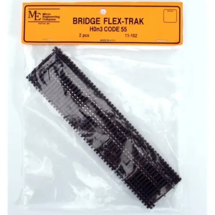 Micro Engineering 11-102 HOn3 Code 55 7" Non-Weathered Bridge Flex-Trak - Your Source for Gaming Essentials