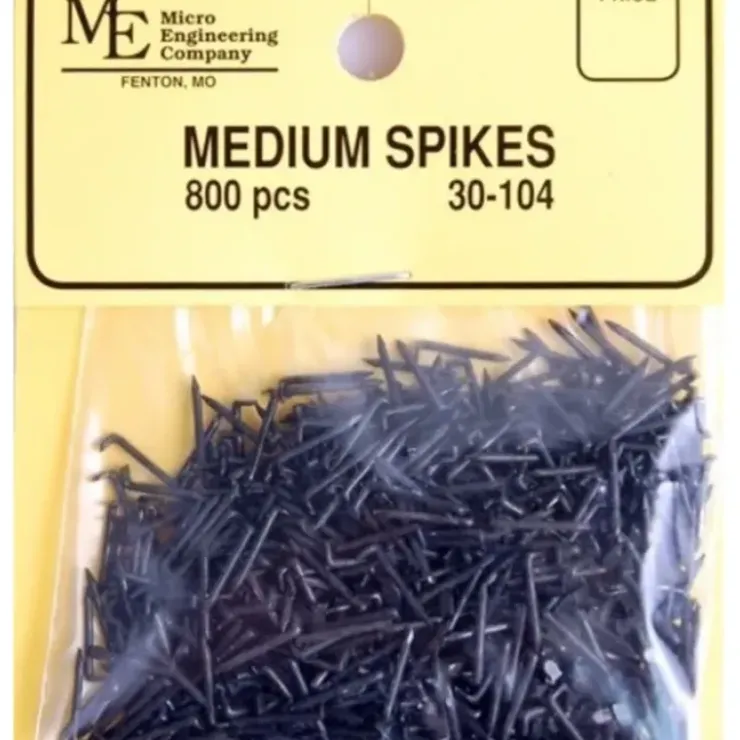 Micro Engineering 30-104 3/8" Medium Blackened Metal Spikes (Pack of 800) - Your Source for Gaming Essentials