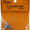 Micro Engineering 80-140 N White Metal Castings Stacked Tires (Pack of 7) - Your Source for Gaming Essentials