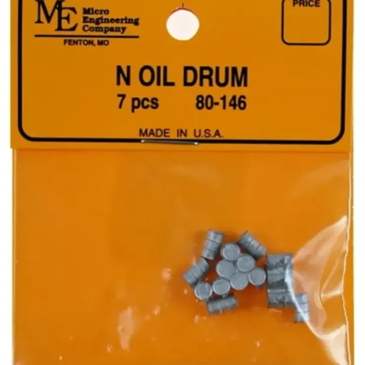 Micro Engineering 80-146 N White Metal Castings Oil Drums (Pack of 7) - Your Source for Gaming Essentials