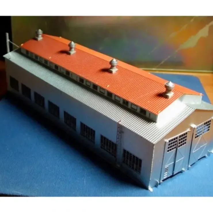Micron Art 1087A Z Etched & Cast Metal Two Stall Engine House 143 Scale Feet - Your Source for Gaming Essentials* Trains
