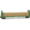 MicroTrains 52700121 60' Bulkhead Flatcar w/Lumber Load - Ready to Run - Your Source for Gaming Essentials* Trains