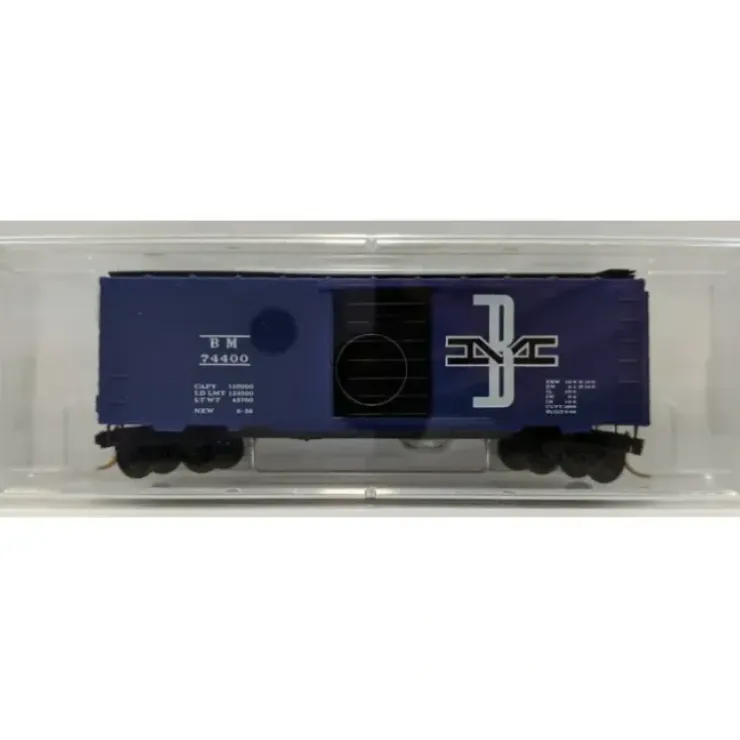 Micro-Trains 02000140 N B&M Single Door 40' Standard Single Door Boxcar #74400 LN/Box - Your Source for Gaming Essentials