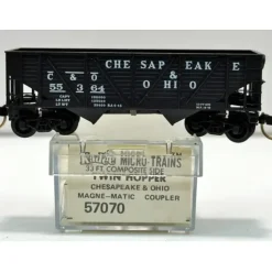 Micro-Trains 05700070 N C&O 33' Twin Bay Composite Side Hopper #55364 NIB - Your Source for Gaming Essentials