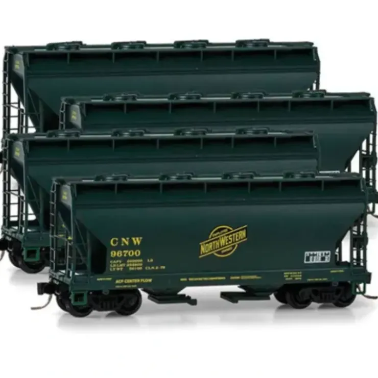 Micro-Trains 99300098 N CNW 39' ACF Covered Hopper Runner Pack (Set of 4) - Your Source for Gaming Essentials* Trains