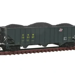 Micro-Trains 10800250 N CNW 100-Ton 3-Bay Rib Side Open Hopper w/Load #135197 - Your Source for Gaming Essentials