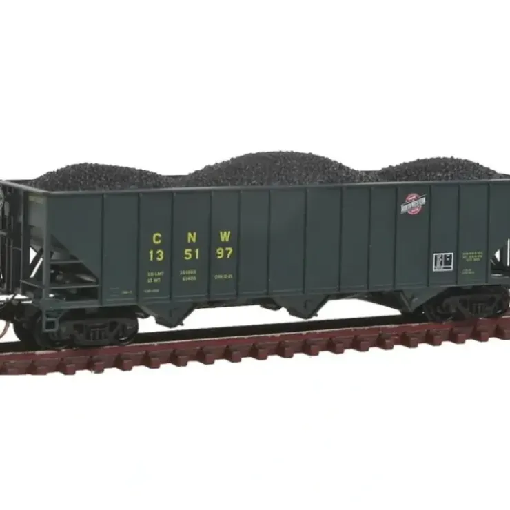 Micro-Trains 10800250 N CNW 100-Ton 3-Bay Rib Side Open Hopper w/Load #135197 - Your Source for Gaming Essentials