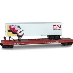 Micro-Trains 06400120 N CP Rail 57' 6" Converted TOFC Flatcar w/Trailer #505208 - Your Source for Gaming Essentials
