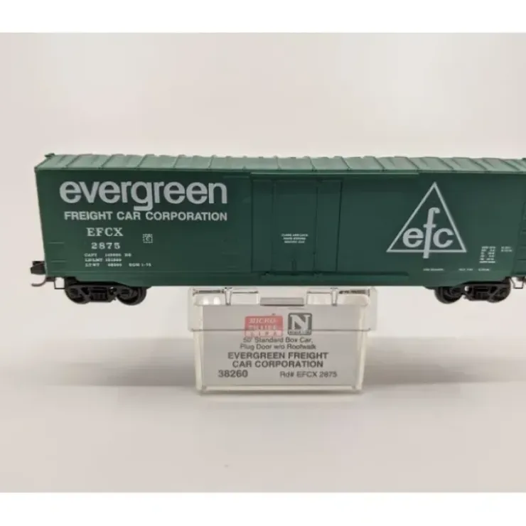 Micro-Trains 03800260 N Evergreen 50' Standard Plug Door Boxcar #2875 NIB - Your Source for Gaming Essentials