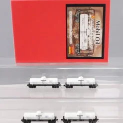 Micro-Trains 99300046 N Mobil Oil 39' Single Dome Tank Car (Set of 4) - Your Source for Gaming Essentials* Trains