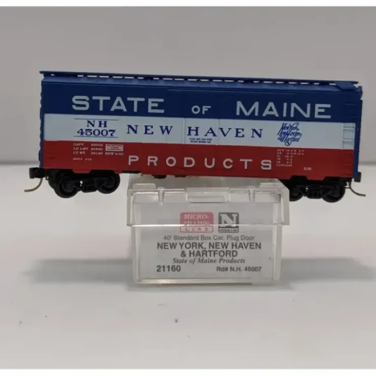 Micro-Trains 02100160 N New Haven 40' Standard Steel Plug Door Boxcar #45007 NIB - Your Source for Gaming Essentials