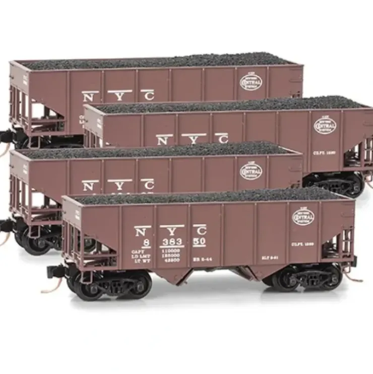 Micro-Trains 99300099 N New York Central H-5 33' RS Hopper w/Coal (Set of 4) - Your Source for Gaming Essentials* Trains