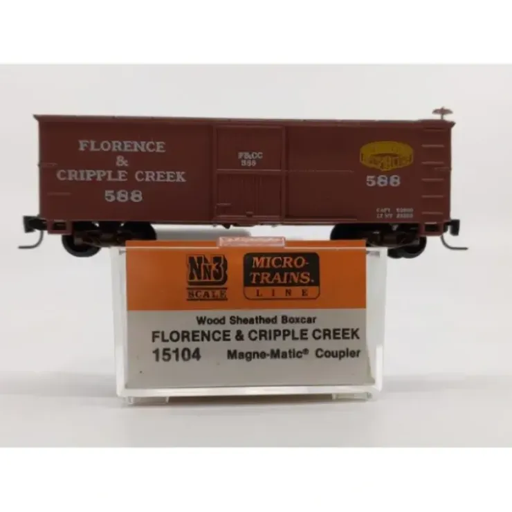 Micro-Trains 01500104 Nn3 Florence & Cripple Creek Wood Sheathed Boxcar #588 NIB - Your Source for Gaming Essentials