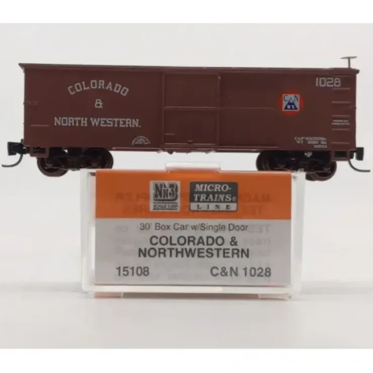 Micro-Trains 01500108 Nn3 Scale Colorado & Northwestern 30' Boxcar #1028 NIB - Your Source for Gaming Essentials