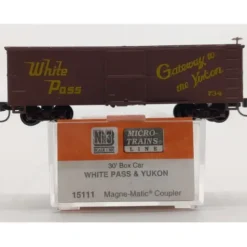 Micro-Trains 01500111 Nn3 Scale White Pass & Yukon 30' Single Door Boxcar #734 NIB - Your Source for Gaming Essentials
