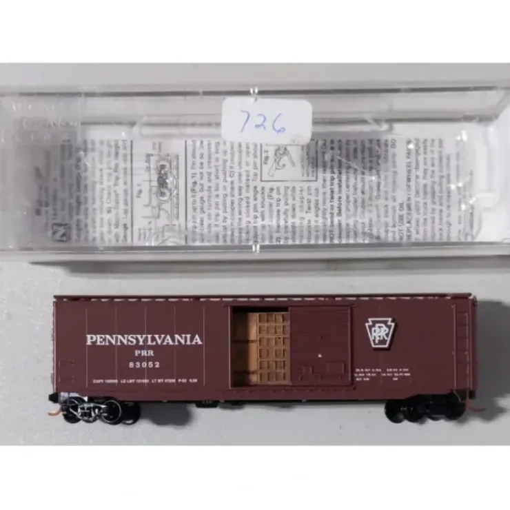 Micro-Trains 03100412 N PRR 50' Single Door Boxcar with Frieght Load #83052 - Your Source for Gaming Essentials