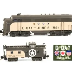 Micro-Trains 99321101 N Scale D-Day Commemorative Locomotive & Caboose Set - Your Source for Gaming Essentials* Trains
