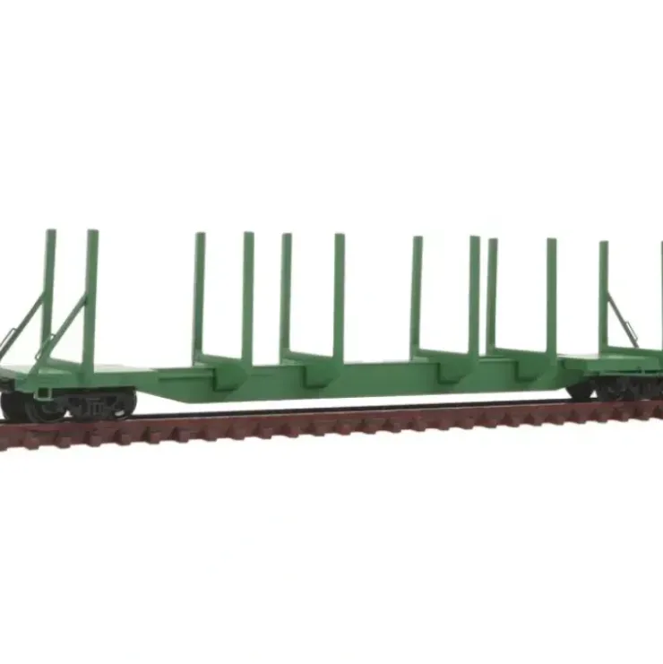 Micro-Trains 99300088 N Undecorated 65' Log Car Green Runner Pack (Set of 4) - Your Source for Gaming Essentials* Trains