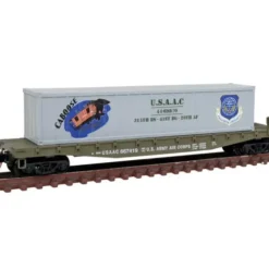 Micro-Trains 04500504 N USAAC Caboose 50' Steel Flatcar w/40' Load #667419 - Your Source for Gaming Essentials