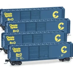 Micro-Trains 99400074 Z Chessie System/B&O 50' DD Boxcar RTR Runner (Pack of 4) - Your Source for Gaming Essentials* Trains