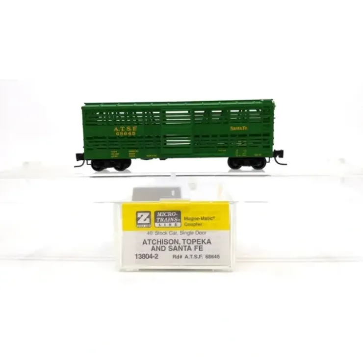 Micro-Trains 13804-2 Z Scale A.T.S.F. 40' Despatch Stock Car #68845 NIB - Your Source for Gaming Essentials