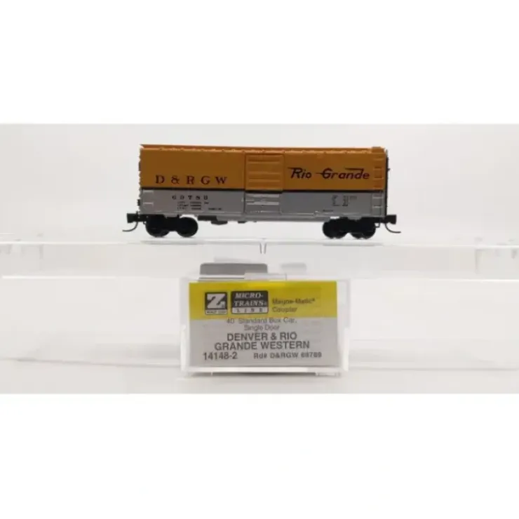 Micro-Trains 14148-2 Z Scale D&RGW 40' Standard Single Door Boxcar #69789 NIB - Your Source for Gaming Essentials