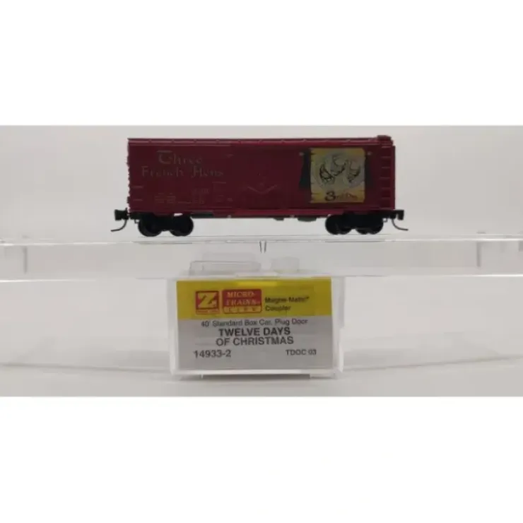 Micro-Trains 14933-2 Z Scale 12 Days Of Christmas "Three French Hens" Boxcar NIB - Your Source for Gaming Essentials