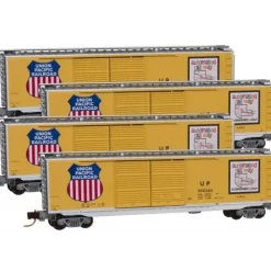 Micro-Trains 99400080 Z Union Pacific 50' Double-Door Boxcar RTR (Pack of 4) - Your Source for Gaming Essentials* Trains