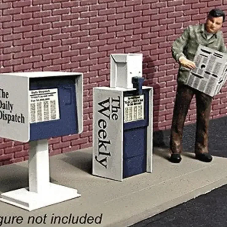 Miller Engineering 871410 HO City Details Newspaper Stands (2) - Your Source for Gaming Essentials* Trains