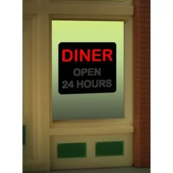 Miller Engineering 8965 HO Diner Flashing Neon Window Sign - Your Source for Gaming Essentials* Trains