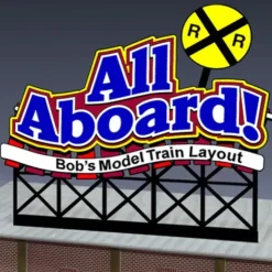 Miller Engineering 441852 HO/N All Aboard Customizable Rooftop Billboard Small - Your Source for Gaming Essentials* Trains