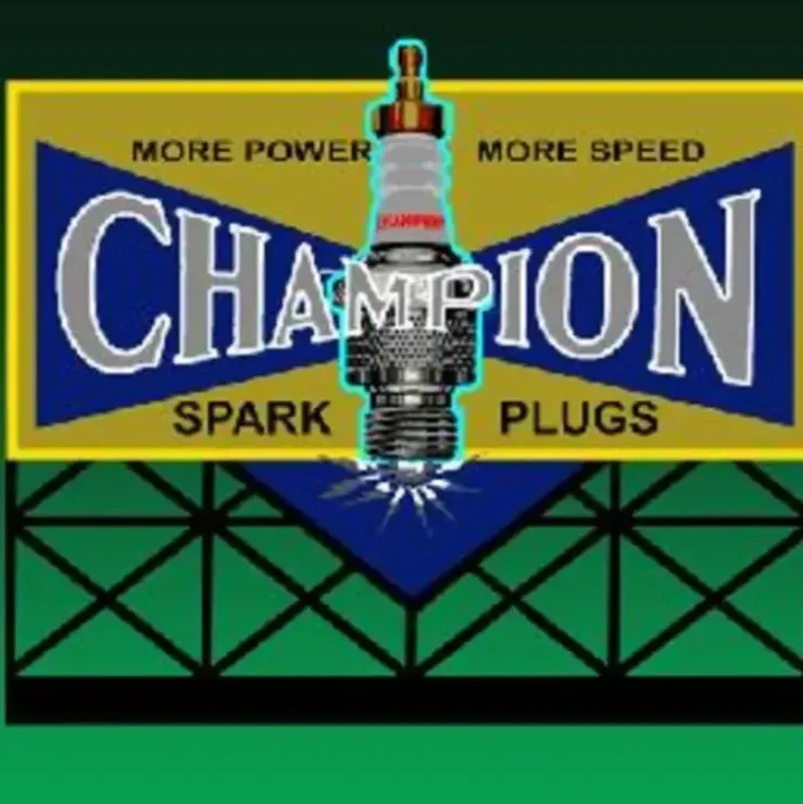 Miller Engineering 5071 HO/N Animated Neon Billboard Champion Sparkplug Large - Your Source for Gaming Essentials* Trains