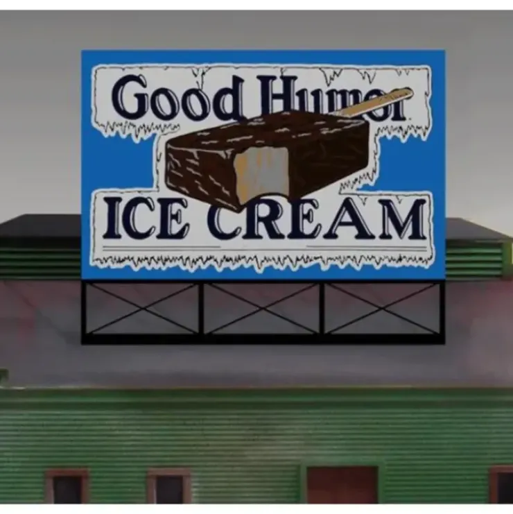 Miller Engineering 441502 HO/N Good Humor Animated Neon Billboard Small - Your Source for Gaming Essentials* Trains