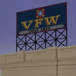 Miller Engineering 441252 HO/N VFW Animated Neon Billboard Small - Your Source for Gaming Essentials* Trains