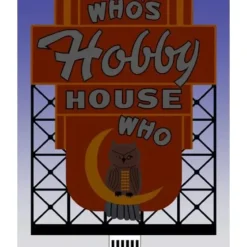 Miller Engineering 441402 HO/N Who's Hobby House Animated Neon Billboard - Your Source for Gaming Essentials* Trains