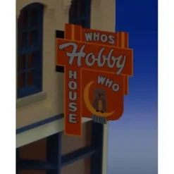 Miller Engineering 441452 HO/N Who's Hobby House Wall-Mount Animated Billboard - Your Source for Gaming Essentials* Trains