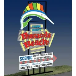 Miller Engineering 2750 HO/O Animated Neon Billboard Pensacola Beach Florida - Your Source for Gaming Essentials* Trains