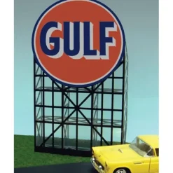 Miller Engineering 6081 HO/O Animated Neon Billboard Gulf Gasoline - Your Source for Gaming Essentials* Trains