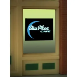 Miller Engineering 8960 HO/O Blue Moon Cafe Flashing Neon Window Sign - Your Source for Gaming Essentials* Trains