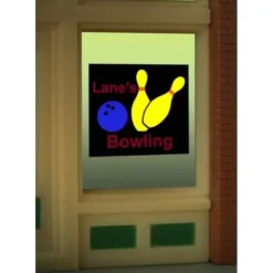 Miller Engineering 8955 HO/O Bowling Flashing Neon Window Sign - Your Source for Gaming Essentials* Trains