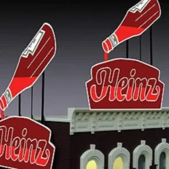 Miller Engineering 1081 HO/O Heinz Ketchup Super Animated Neon Sign - Your Source for Gaming Essentials* Trains
