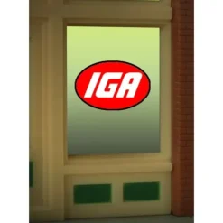 Miller Engineering 8915 HO/O IGA Independent Grocery Animated Window Sign - Your Source for Gaming Essentials* Trains