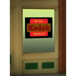 Miller Engineering 8875 HO/O Kodak Flashing Neon Window Sign - Your Source for Gaming Essentials* Trains