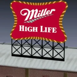 Miller Engineering 8061 HO/O Large Miller High Life, Animated Neon Sign Kit - Your Source for Gaming Essentials* Trains