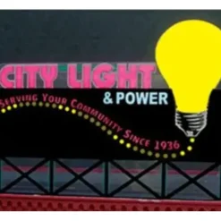 Miller Engineering 9281 HO/O Large City & Power Neon Sign Billboard - Your Source for Gaming Essentials* Trains