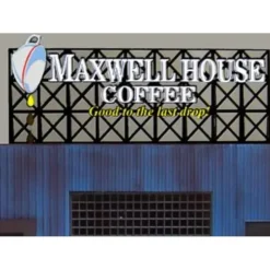 Miller Engineering 4181 HO/O Maxwell House Coffee Animated Neon Billboard - Your Source for Gaming Essentials* Trains