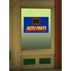 Miller Engineering 8895 HO/O NAPA Auto Parts Animated Window Sign - Your Source for Gaming Essentials* Trains