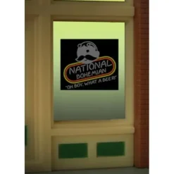 Miller Engineering 8845 HO/O Natty Boh Beer Flashing Neon Window Sign - Your Source for Gaming Essentials* Trains