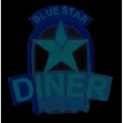 Miller Engineering 5582 HO/O/N Horizontal Sign Lighting Blue-Star Diner Medium - Your Source for Gaming Essentials* Trains